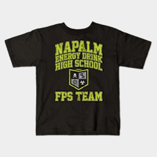 Napalm Energy Drink High School FPS Team Kids T-Shirt